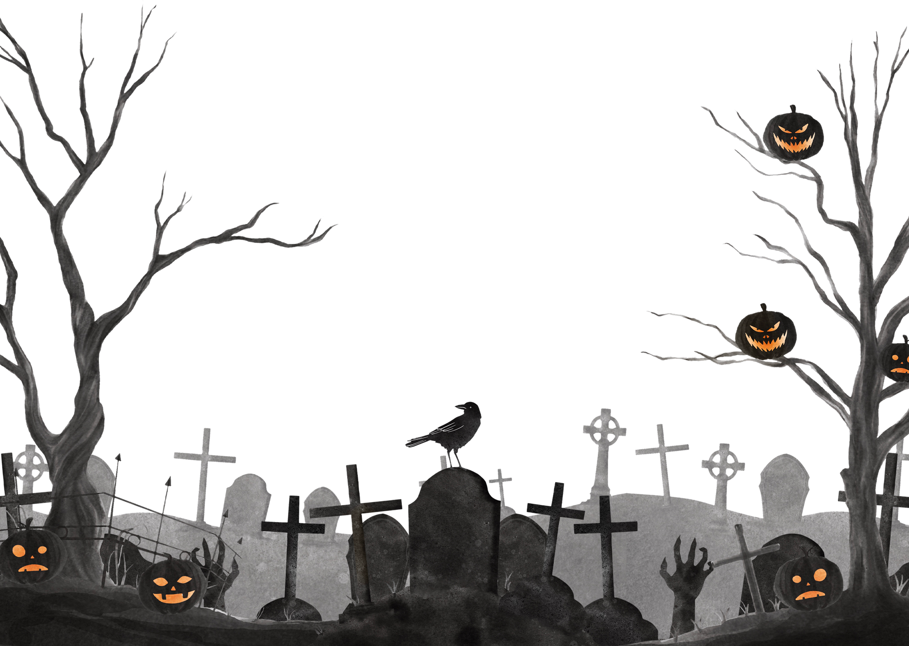 Graveyard Halloween Background